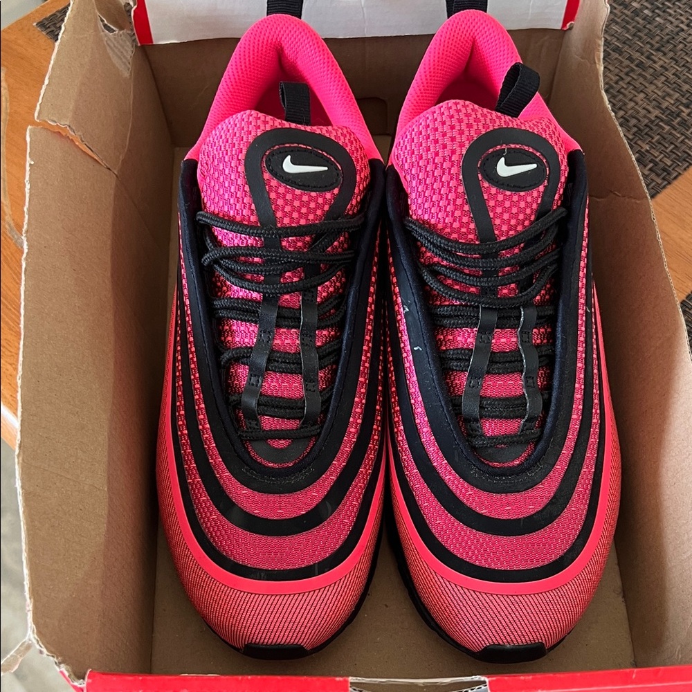 Nike Hot Pink and Black Athletic Shoes